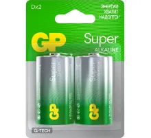 Батарейка GP Super D/LR20/13A алкалин.,GP13A - 2CR2, бл/2
