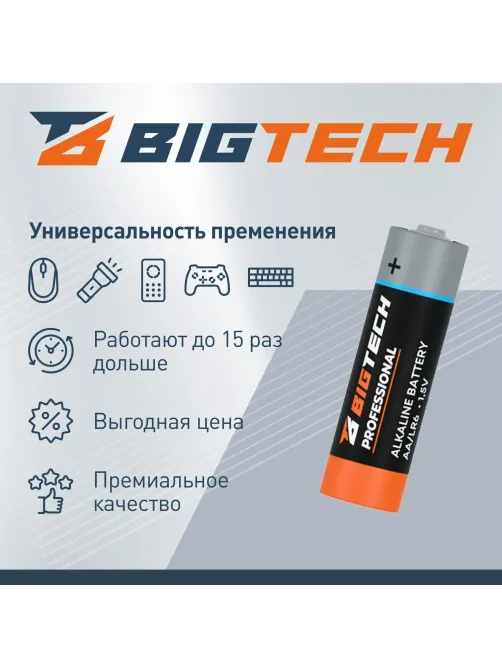 Батарейка BigTech Professional АA/LR6 бл/8шт