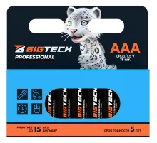 Батарейка BigTech Professional ААA/LR03 уп/18шт