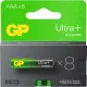 Батарейка GP Ultra+ Alkaline LR03 (ААА) 8шт/уп (GP24AUPA21-2CRB8)