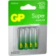 Батарейка GP Super AAA/LR03/24A 24A-2CR4/24AA21-2CRSBC4 алкалин., бл/4
