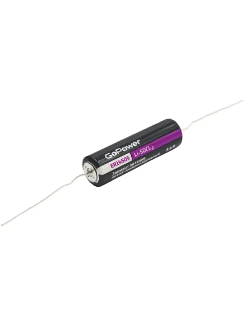 Батарейка GoPower 14505 PC1 Li-SOCl2 3.6V с выводами (1/10/500)