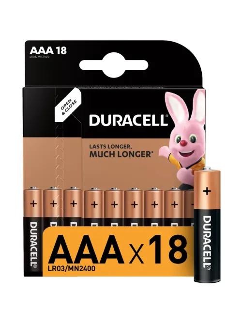 Батарейка DURACELL BASIC ААA/LR03-18BL