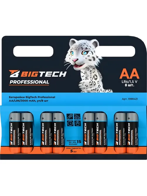 Батарейка BigTech Professional АA/LR6 бл/8шт