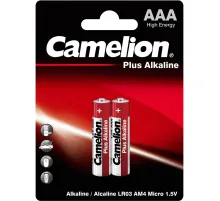 Батарейка Camelion AAA/LR 03 Plus Alkaline BL-2 1.5В(2 шт в уп.)