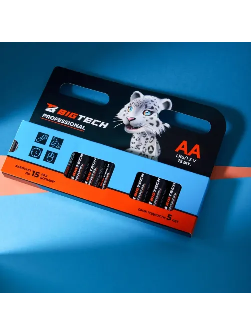 Батарейка BigTech Professional АA/LR6 уп/12шт