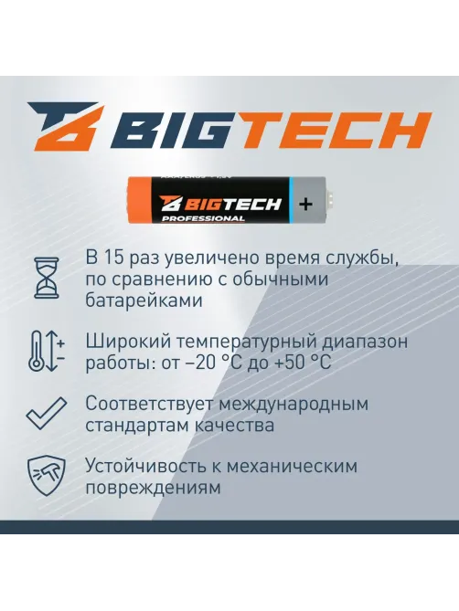 Батарейка BigTech Professional ААA/LR03 уп/12шт