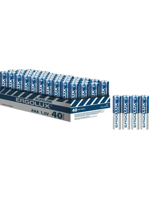 Батарейка Ergolux Alkaline BOX40 LR6  (ПРОМО, LR6 BOX40, 1.5В) 40шт/уп