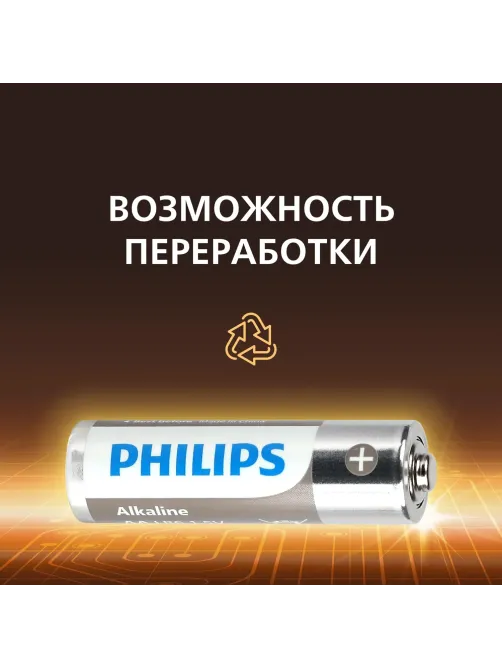 Батарейка Philips Entry АА LR6-2BL/LR6A12S/51 алкалин. 1,5v 2х6 шт/уп