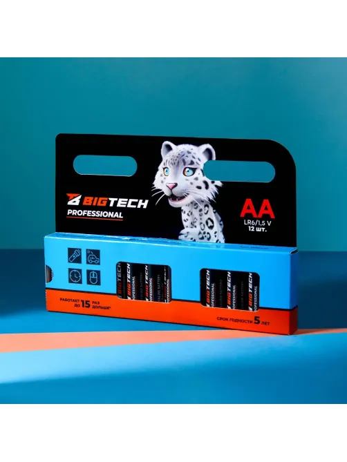 Батарейка BigTech Professional АA/LR6 уп/12шт