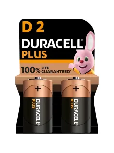 Батарейка Duracell PIus LR20 D BL2 Alkaline 1.5V (2/20) 2шт/уп