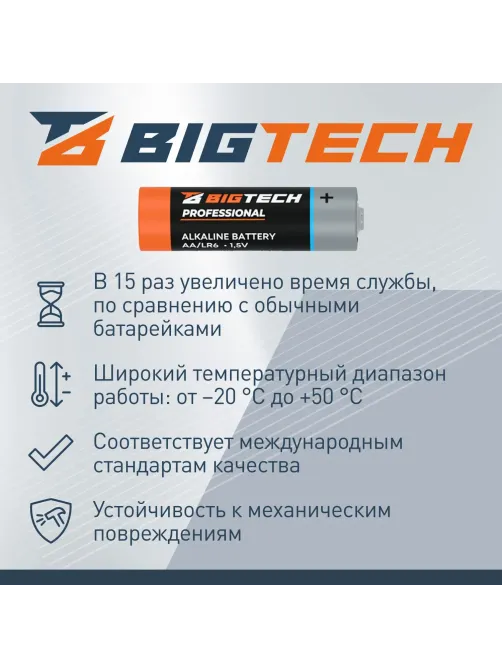 Батарейка BigTech Professional АA/LR6 уп/18шт