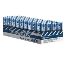 Батарейка Ergolux Alkaline BOX40 LR03  (ПРОМО, LR03 BOX40, 1.5В) 40шт/уп