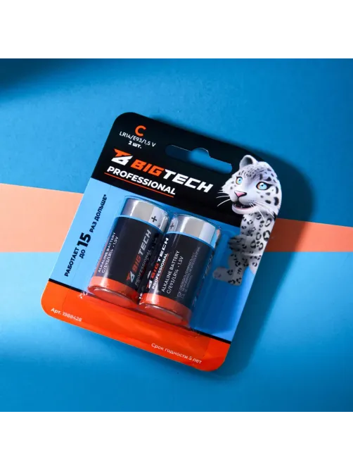 Батарейка BigTech Professional С/E93/LR14 бл/2шт