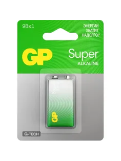 Батарейка GP Super 6LR61/1604A 1604A-5CR1/1604AA21-5CRSBC1 10 шт/уп, 1шт/бл