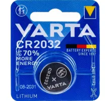 Батарейка Varta ELECTRONICS CR2032 BL1 Lithium 3V (6032) (6032101401)