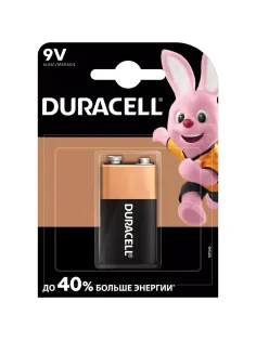 Батарейка Duracell Plus Крона 6LR61 BL1 Alkaline 9V