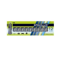 Батарейка Ergolux AA/LR 6 Alkaline BP-12 (LR 6 BP-12, 1.5В)(12 шт в уп.)