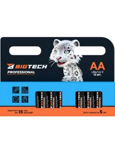 Батарейка BigTech Professional АA/LR6 уп/12шт