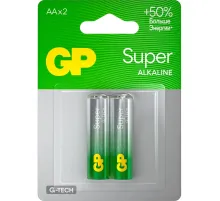 Батарейка GP Super AA/LR6/15A 15A-2CR2/15AA21-2CRSBC2 алкалин. бл/2