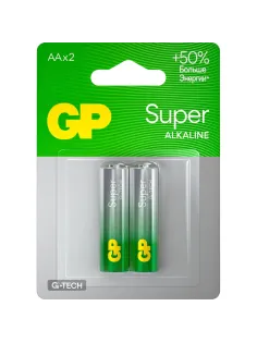 Батарейка GP Super AA/LR6/15A 15A-2CR2/15AA21-2CRSBC2 алкалин. бл/2
