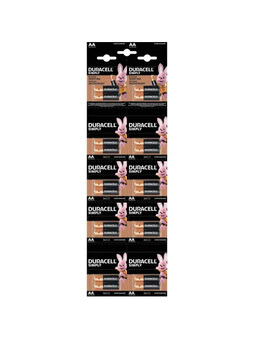 Батарейка Duracell LR6-2BL BASIC AA (20шт в упак)Б0051815