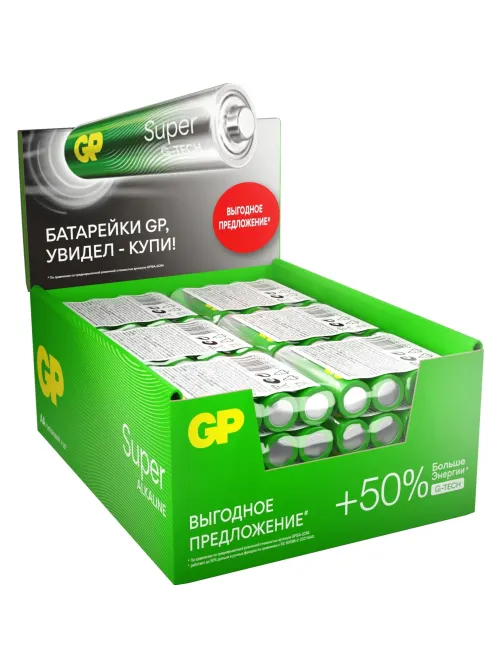 Батарейка GP Super эконом уп.AA/LR6/15A 15ARS-2SB4/15AA21RA-2CRS4 96шт/уп