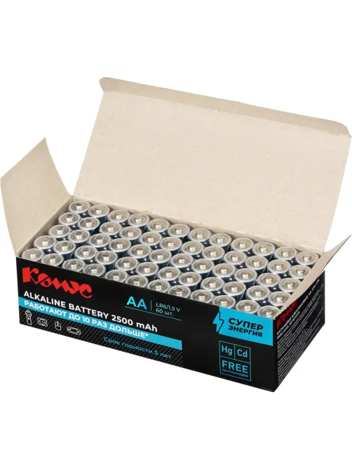 Батарейка Комус AA/LR06 Shrink 60шт/уп