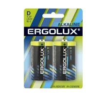 Батарейка Ergolux Alkaline 2шт/бл (LR20 BL-2, 1.5В) (11752)
