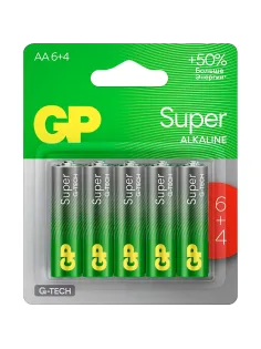 Батарейка GP Super AA/LR6 15A6/4-2CR10/GP15AA216/4-2CRSBC10  10шт/уп (6+4)