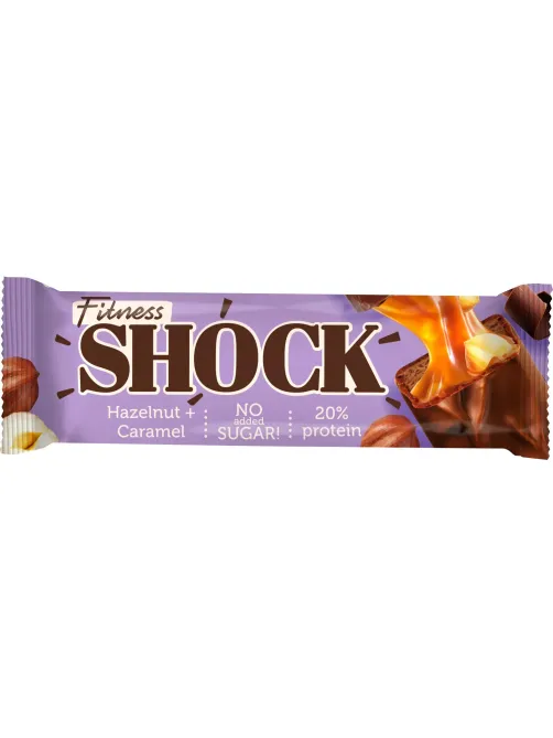 Батончик протеиновый FitnesSHOCK шоколад. карамель-фундук 50г 12шт/уп
