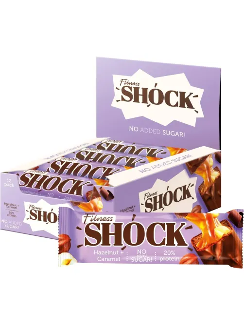 Батончик протеиновый FitnesSHOCK шоколад. карамель-фундук 50г 12шт/уп