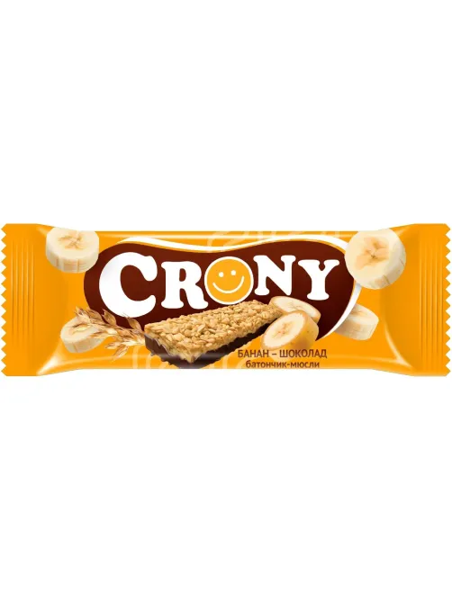 Батончик мюсли Crony Банан и шоколад, 50гх12шт/уп