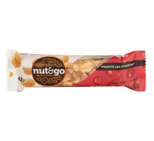 Батончик ореховый Nut N Go, 42гХ18шт/уп с арахисом и клюквой ВК248