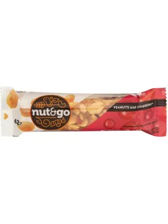Батончик ореховый Nut N Go, 42гХ18шт/уп с арахисом и клюквой ВК248