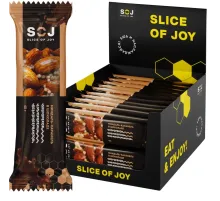 Батончик SOJ ореховый со сливочно-карамел вкус миндаль-карамель 40г 20шт/уп