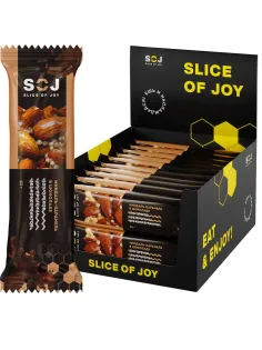 Батончик SOJ ореховый со сливочно-карамел вкус миндаль-карамель 40г 20шт/уп