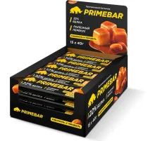 Батончик с содерж протеина PRIMEBAR глазир со вкус Карам и минд 40гx15шт/уп