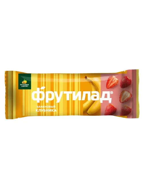 Батончик Фрутилад фруктовый с бананом и клубникой, 30гx24шт/уп