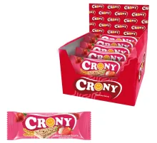 Батончик мюсли CRONY Клубника в белой глазури. 50гх12шт/уп