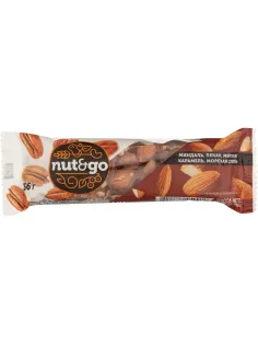Батончик миндальный NUT N GO с пеканом КА,18 шт /уп КВК335