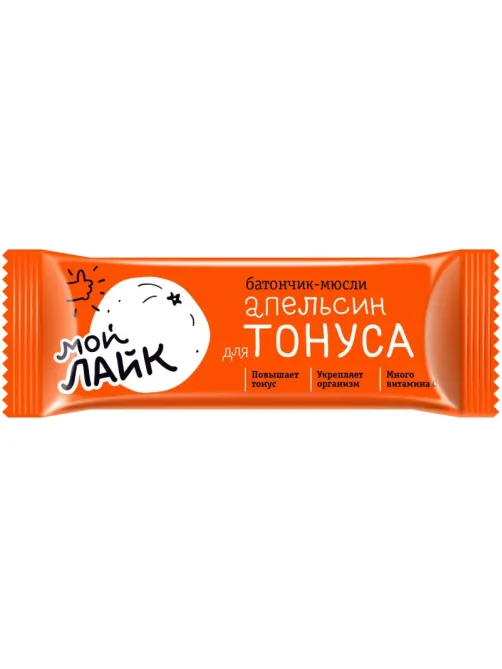 Батончик мюсли Леовит Апельсин для тонуса, (30б/25г) 132348