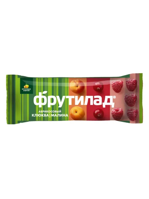 Батончик Фрутилад фруктовый с клюквой и малиной, 30гx24шт/уп