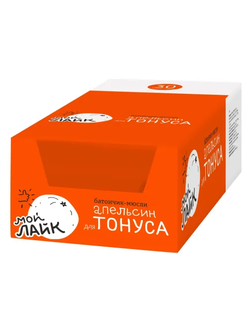 Батончик мюсли Леовит Апельсин для тонуса, (30б/25г) 132348