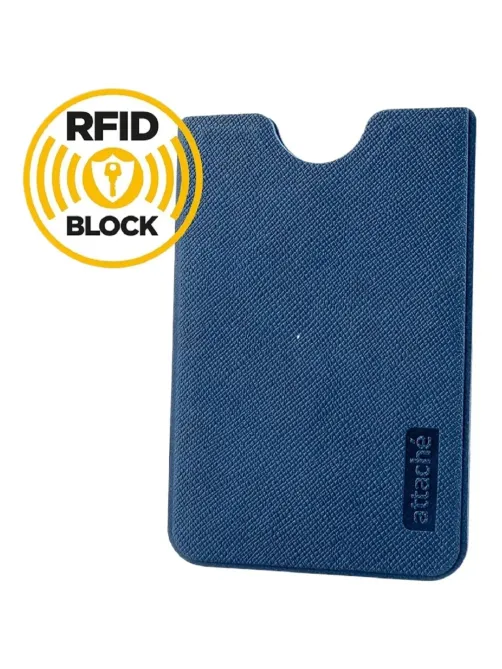 Чехол для кредитных карт и пропусков защитный RFID , ПВХ синий