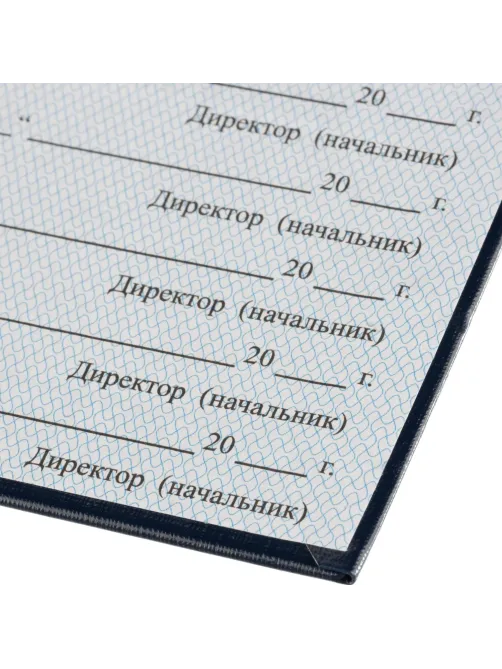 Бланк Билет учащегося 9,5см х 6,5см, твердая обложка, бумвинил, синий