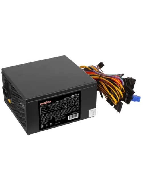 Блок питания ExeGate 550W 550PPX ATX,  14cm fan, black (EX282073RUS)