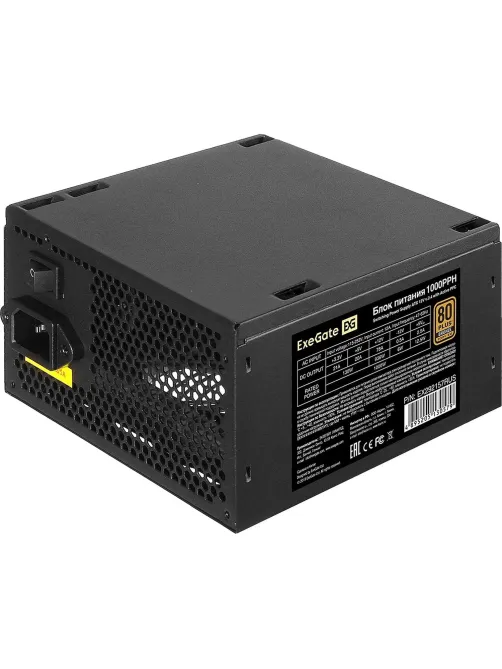Блок питания ExeGate Bronze 1000PPH ATX, APFC, 80 PLUS Bronze(EX292157RUS)