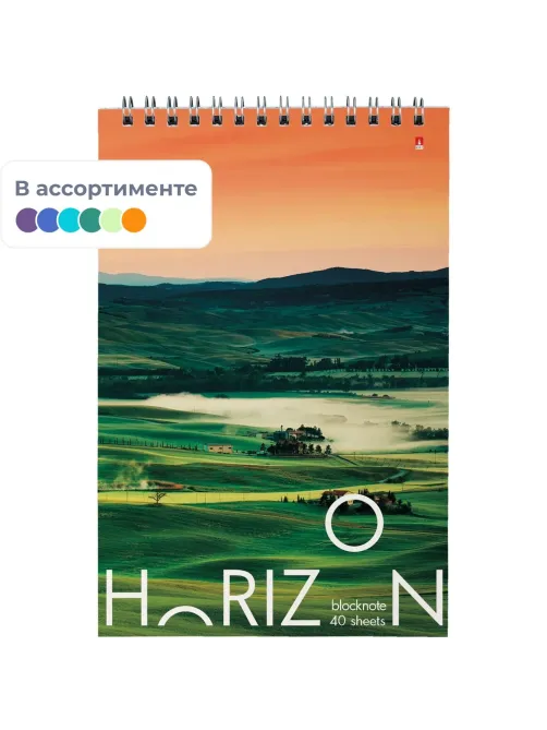 Блокнот А5,40л,клетка,гребень,ПРИРОДА(3-40-053 Д)