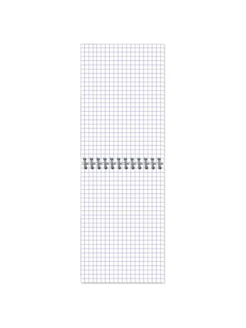 Блокнот МИКРОВЕЛЬВЕТ- А6 50л. спираль, синий, клетка 80шт